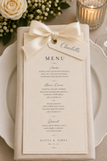 Elegant Wedding Menu + Place Card