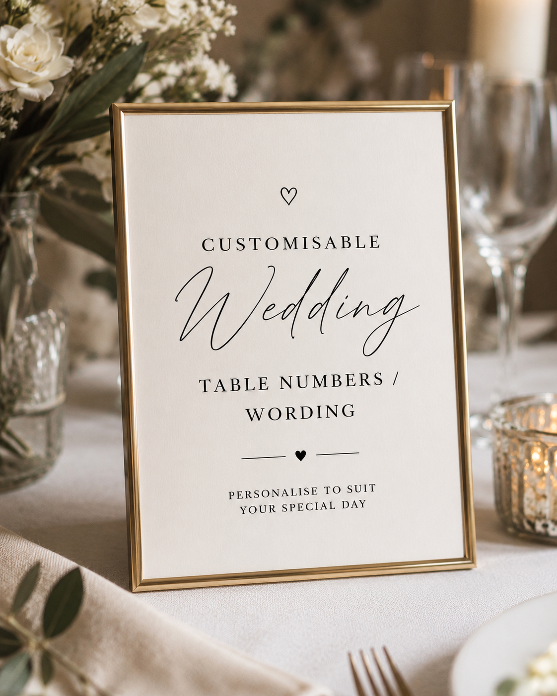 Wedding Table Numbers / Names