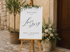 Welcome to our Love Story Wedding Sign Template (Instant Download)